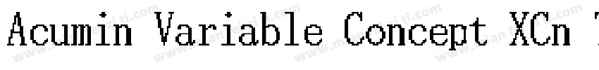 Acumin Variable Concept XCn Th字体转换